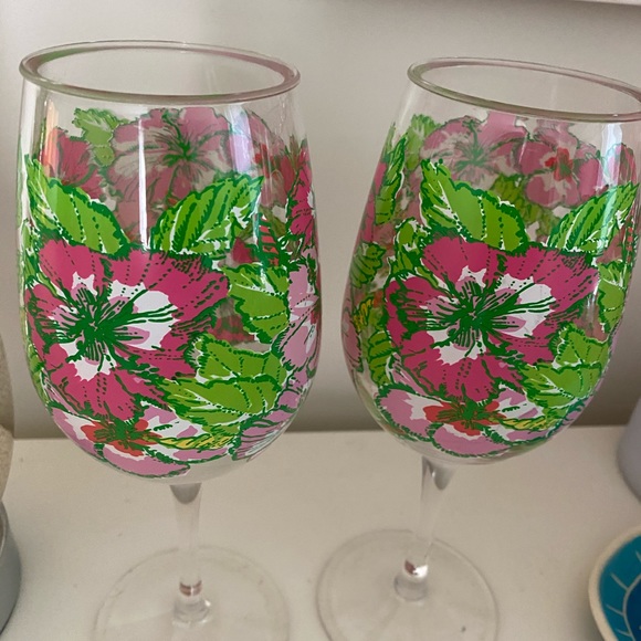 Lilly Pulitzer Wine Glasses - Set Of 2